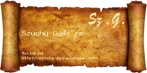 Szuchy Györe névjegykártya